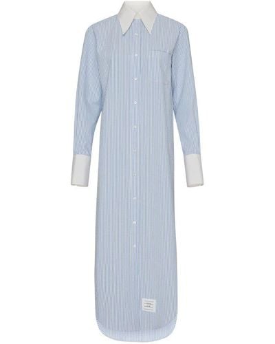 Thom Browne Midi Shirt Dress - Blue