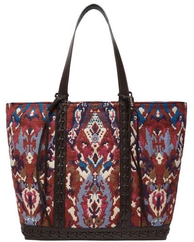 Vanessa Bruno Canvas And Leather L Cabas Tote Bag - Red