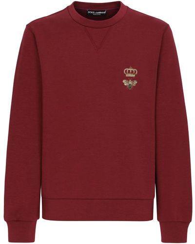 Dolce & Gabbana Sweatshirt aus Baumwolljersey - Rot