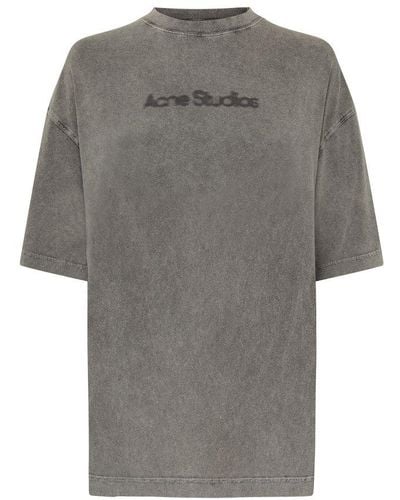 Acne Studios Logo T-Shirt - Gray