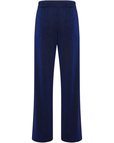 Momoní Pantalon en jersey et lurex Baccarat - Bleu