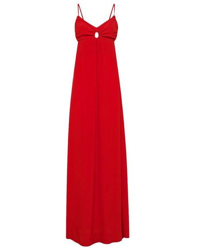 Momoní Jolie Acetate Silk Dress - Red