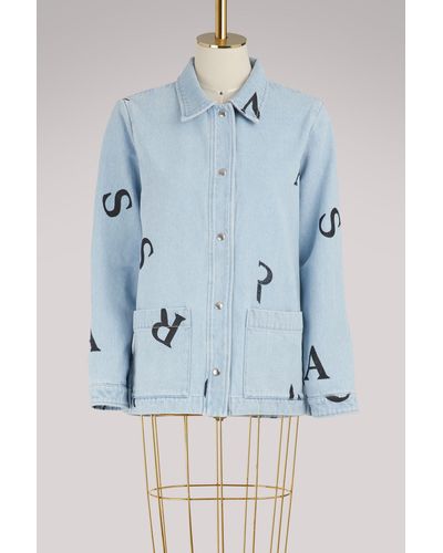 Roseanna Veste en jean Worker - Bleu