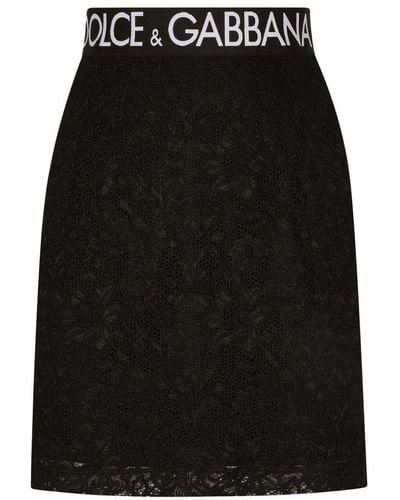 Dolce & Gabbana Lace Miniskirt - Black