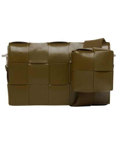 Bottega Veneta Cassette Bag With Multifunctional Shoulder Strap - Green