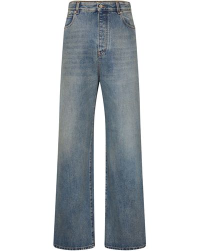 Loewe Denim Jeans mit weitem Bein - Blau