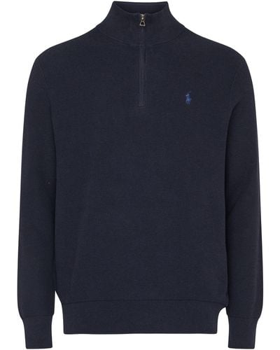 Polo Ralph Lauren Sweatshirt mit Reißverschlusskragen - Blau