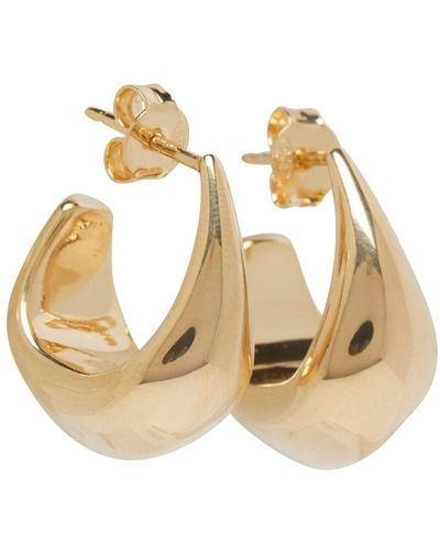 Lemaire Curved Mini Drop Earrings - Metallic