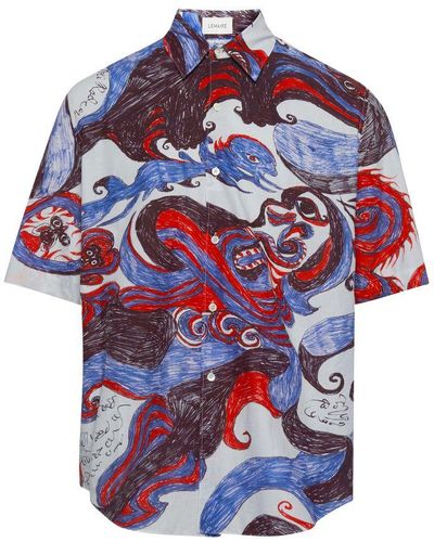 Lemaire Printed Shirt - Blue