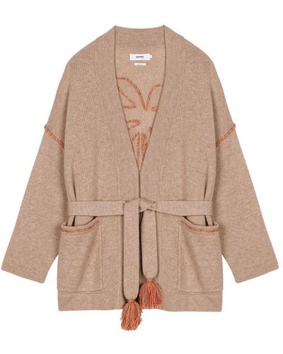 Not Shy Kyle Wool Aand Cashmere Cardigan - Natural