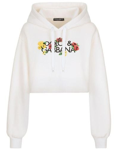 Dolce & Gabbana Cropped Sweatshirt - White