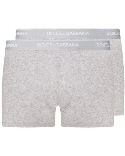 Dolce & Gabbana Stretch Cotton Boxers Two-Pack - Grey
