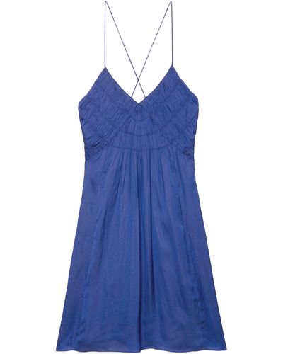 Zadig & Voltaire Robe en satin Rayonna - Bleu