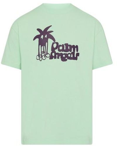 Palm Angels Douby Cotton T-shirt - Green