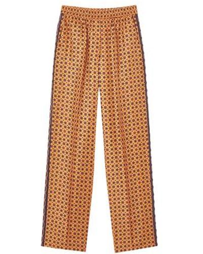 Sandro Printed Satin Trousers - Multicolour