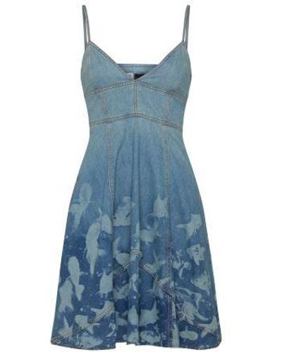 Loewe Fish Strappy Dress - Blue