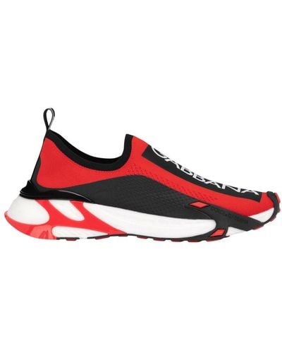 Dolce & Gabbana Stretch Mesh Fast Trainers - Red