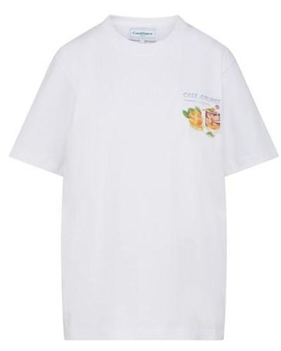 Casablancabrand Bedrucktes T-Shirt Panoramique - Weiß
