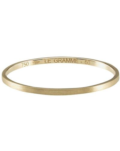 Le Gramme 1G Brushed D-Shape Ring - Metallic