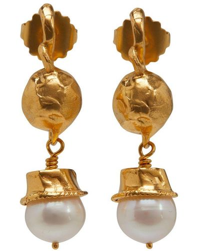 Alighieri The Celestial Raindrop Pearl Earrings - Metallic