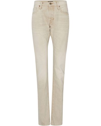 Tom Ford Pantalon en denim coupe slim - Neutre