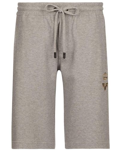 Dolce & Gabbana Jersey Jogging Shorts - Grey