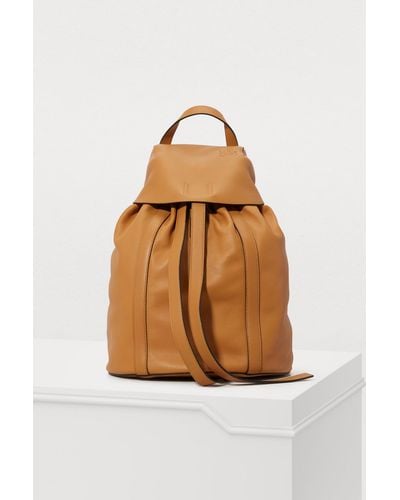 Loewe Small Leather Backpack - Brown