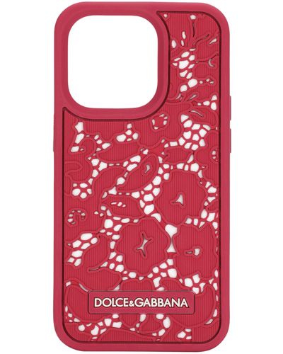 Dolce & Gabbana Hülle für iPhone 14 Pro - Rot