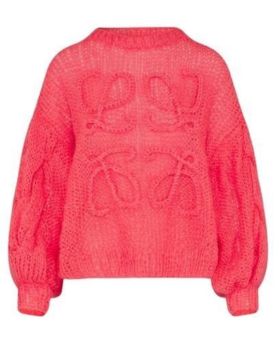 Loewe Anagram Knitted Jumper - Pink
