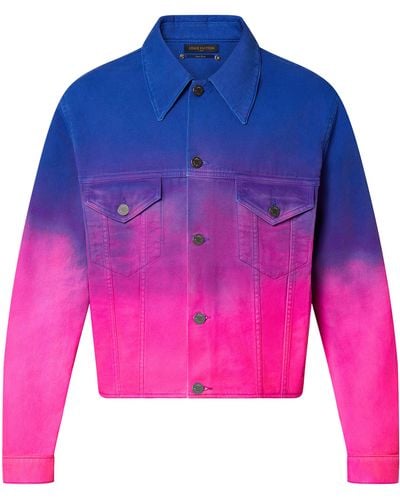 Louis Vuitton Kurze Jacke aus Denim mit Farbverlauf - Lila