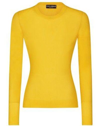 Dolce & Gabbana Fine-rib Sweater - Yellow