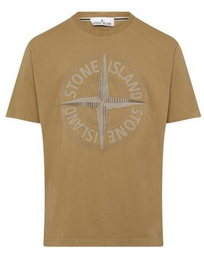 Stone Island Logo T-shirt - Natural