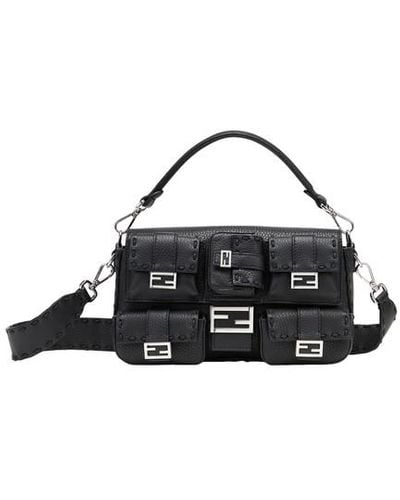 Fendi Multipocket Baguette Bag - Black