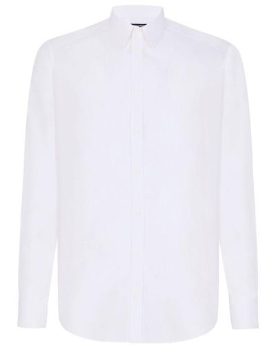 Dolce & Gabbana Stretch Cotton-Fit Shirt - White