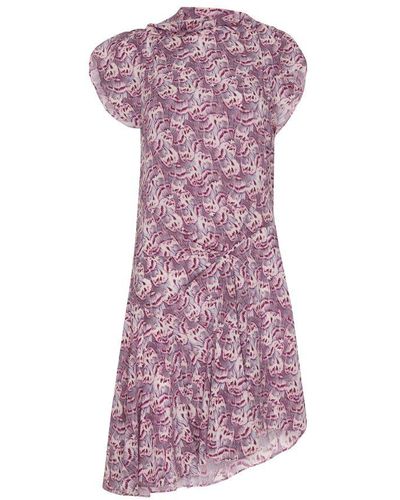 Isabel Marant Viona Short Dress - Purple