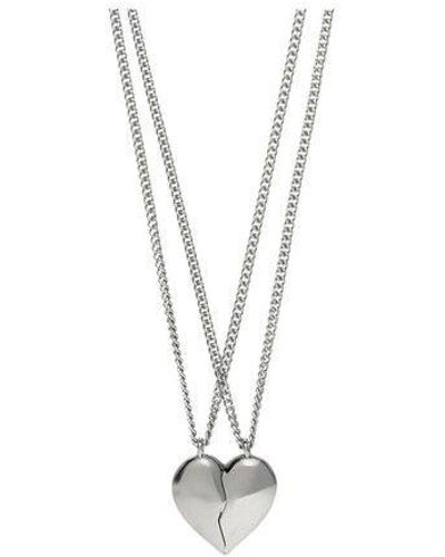 Balenciaga Lovelock Double Necklace - Metallic