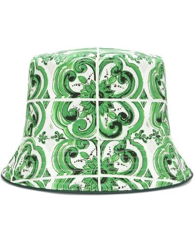 Dolce & Gabbana Wendbarer Majolika-Bucket Hat - Grün