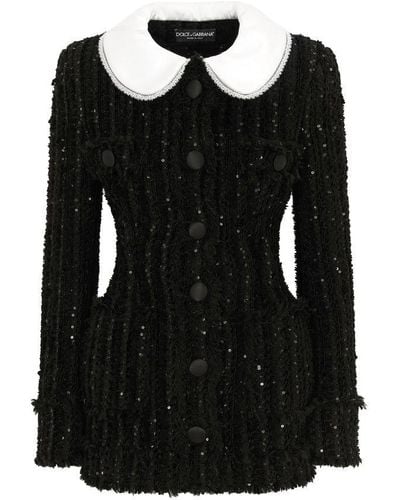 Dolce & Gabbana Tweed Jacket - Black