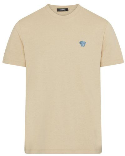 Versace Short Sleeved T-Shirt - Natural
