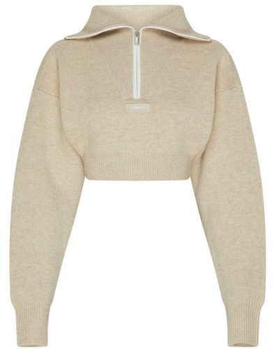 Coperni Boxy Half-zip Sweater - Natural