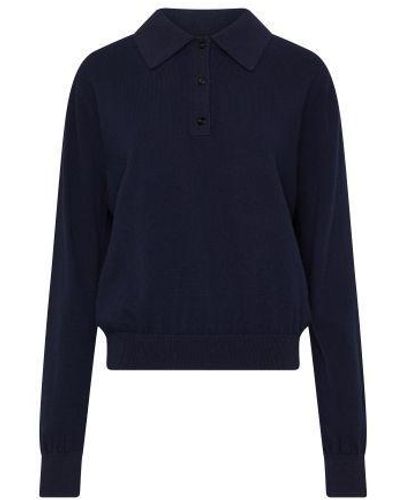 Rohe Cashmere Polo Sweater - Blue