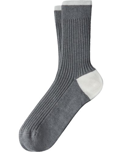 Brunello Cucinelli Socken aus geripptem Strick - Grau