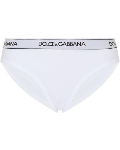 Dolce & Gabbana Jersey Briefs With Branded Elastic - White