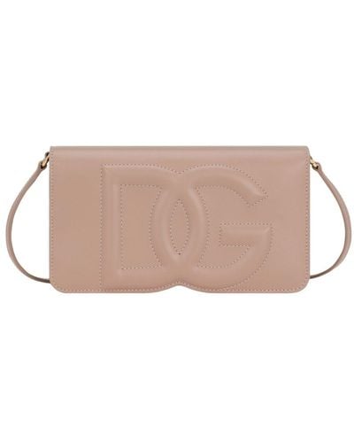 Dolce & Gabbana Dg Logo Phone Bag - Natural