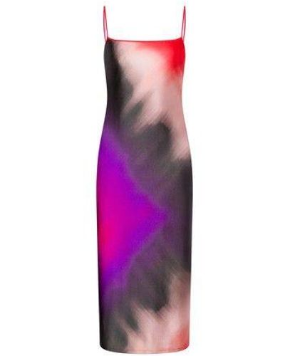 Philosophy Di Lorenzo Serafini Tie Dye Lycra Slip Dress - Purple