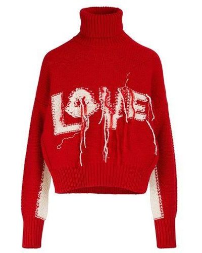 Moncler Genius 2 Moncler 1952 - Love Cashmere Sweater - Red