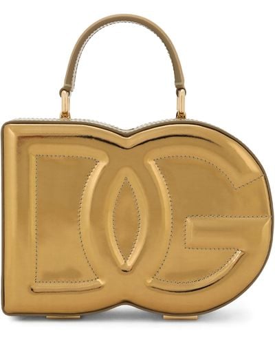 Dolce & Gabbana Sac à bandoulière avec logo DG - Métallisé