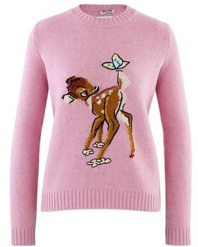 Miu Miu Bambi Sweater - Pink