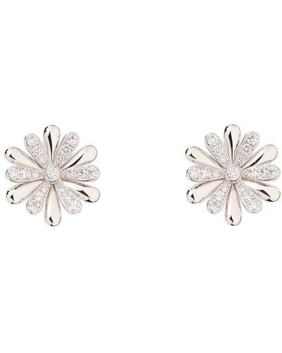 Poiray Flower Earrings - Metallic