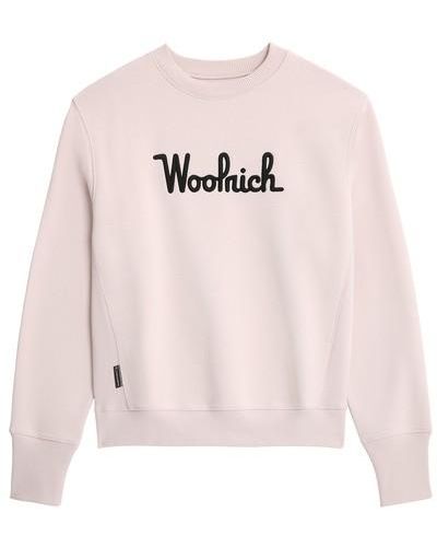 Woolrich Logo Fleece Sweatshirt - Pink